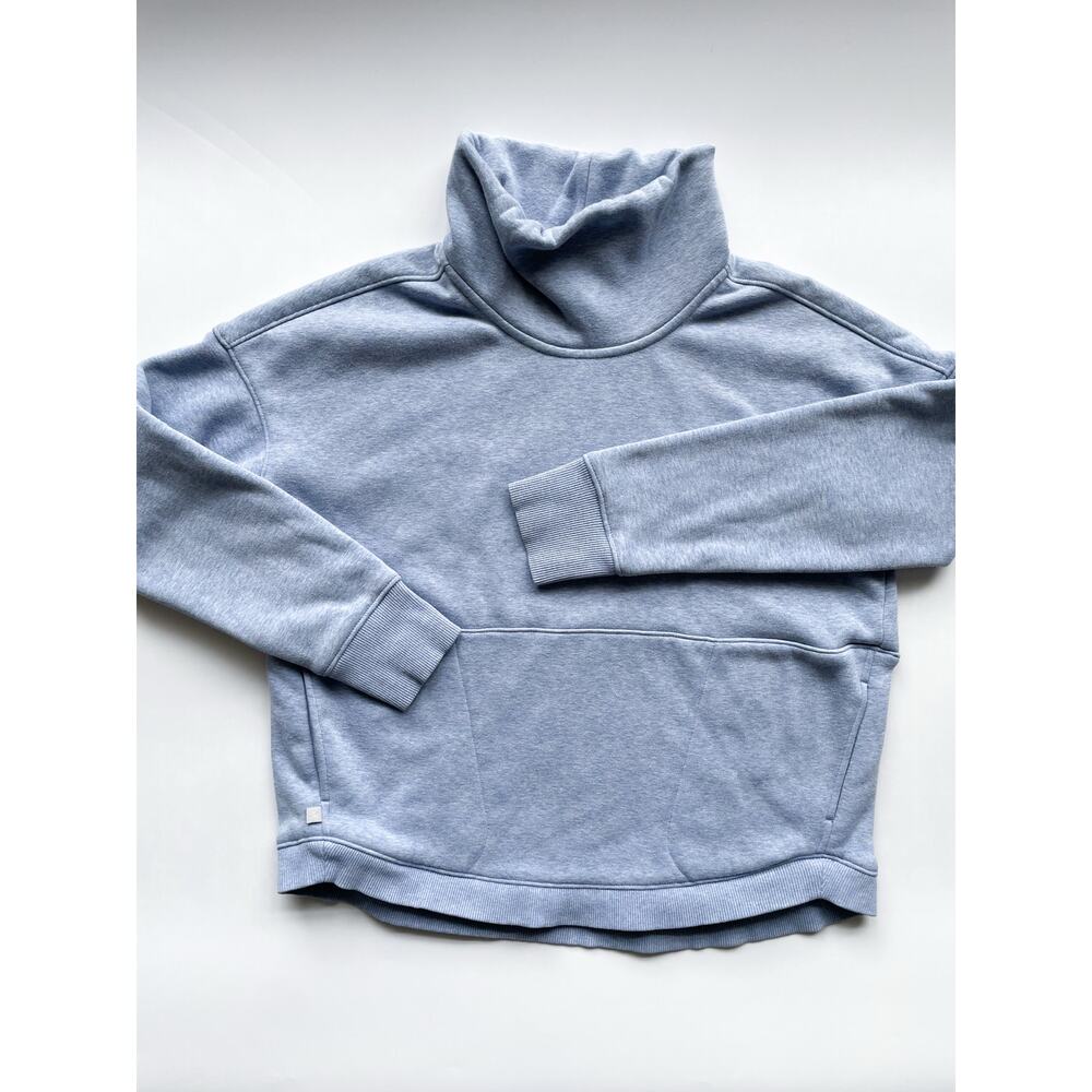 Athleta Girl Cowl Neck Sweatshirt Heather Blue Size XL 14